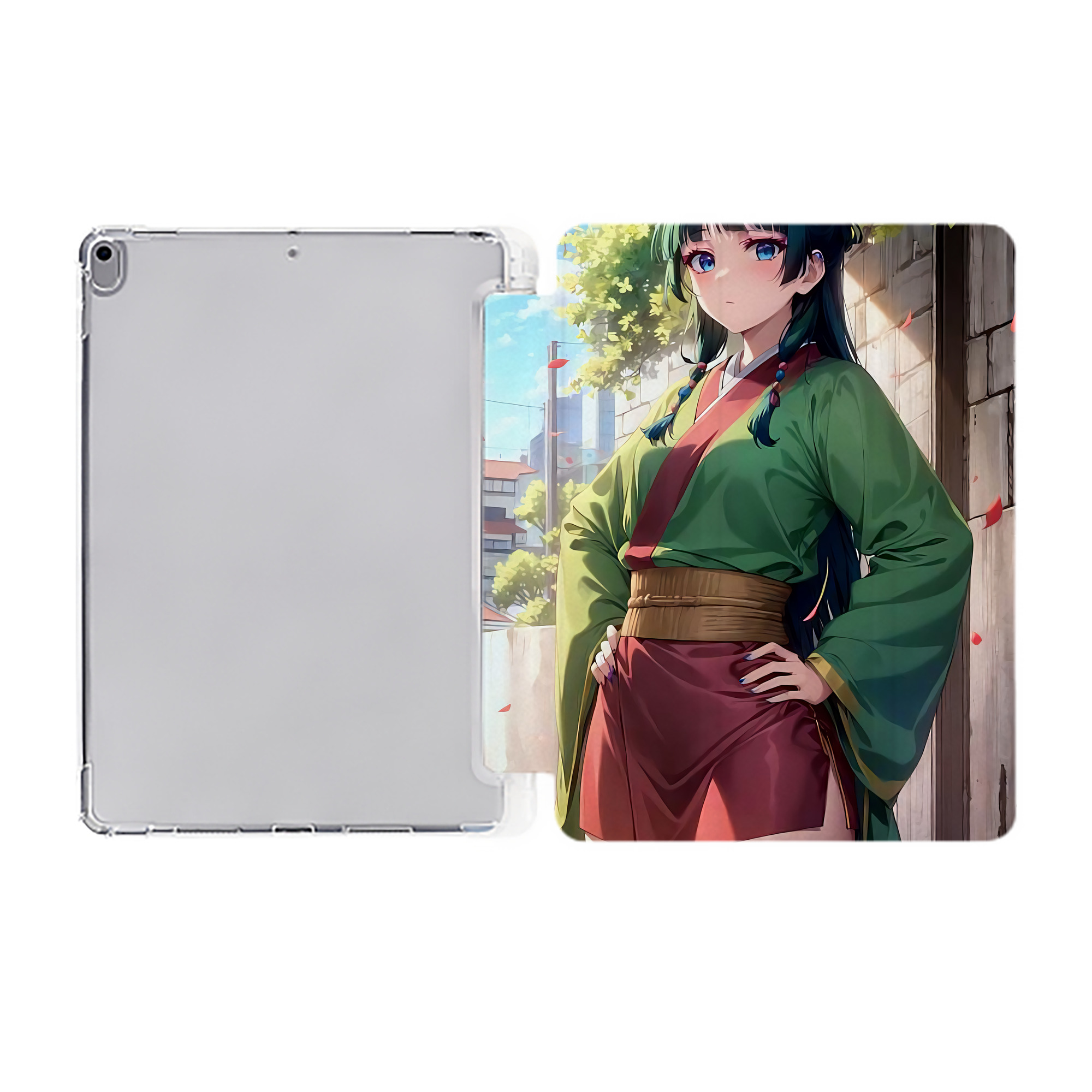 （画像用） 薬屋のひとりごと The Apothecary Diaries IPad ケース ペン収納付き 三つ折りスタンド PUレザー×シリコン 対応機種9.5/10.5/10.9インチ
